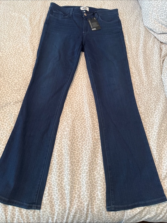 PAIGE Denim - PAIGE Navy Wide-Leg Flare Jeans Paige Denim